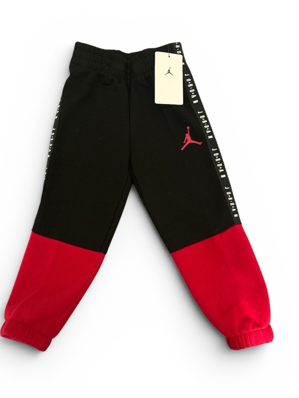 Jordan Kids' Black & Red Colorblock Joggers